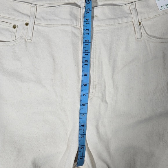 J CREW Slim Wide Leg Cream Cotton Blend Pants Size 37 NWT‎ - Picture 9 of 13